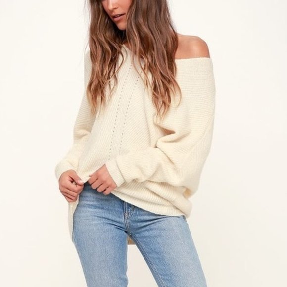 Lulus Emerson Cream Dolman Sleeve 